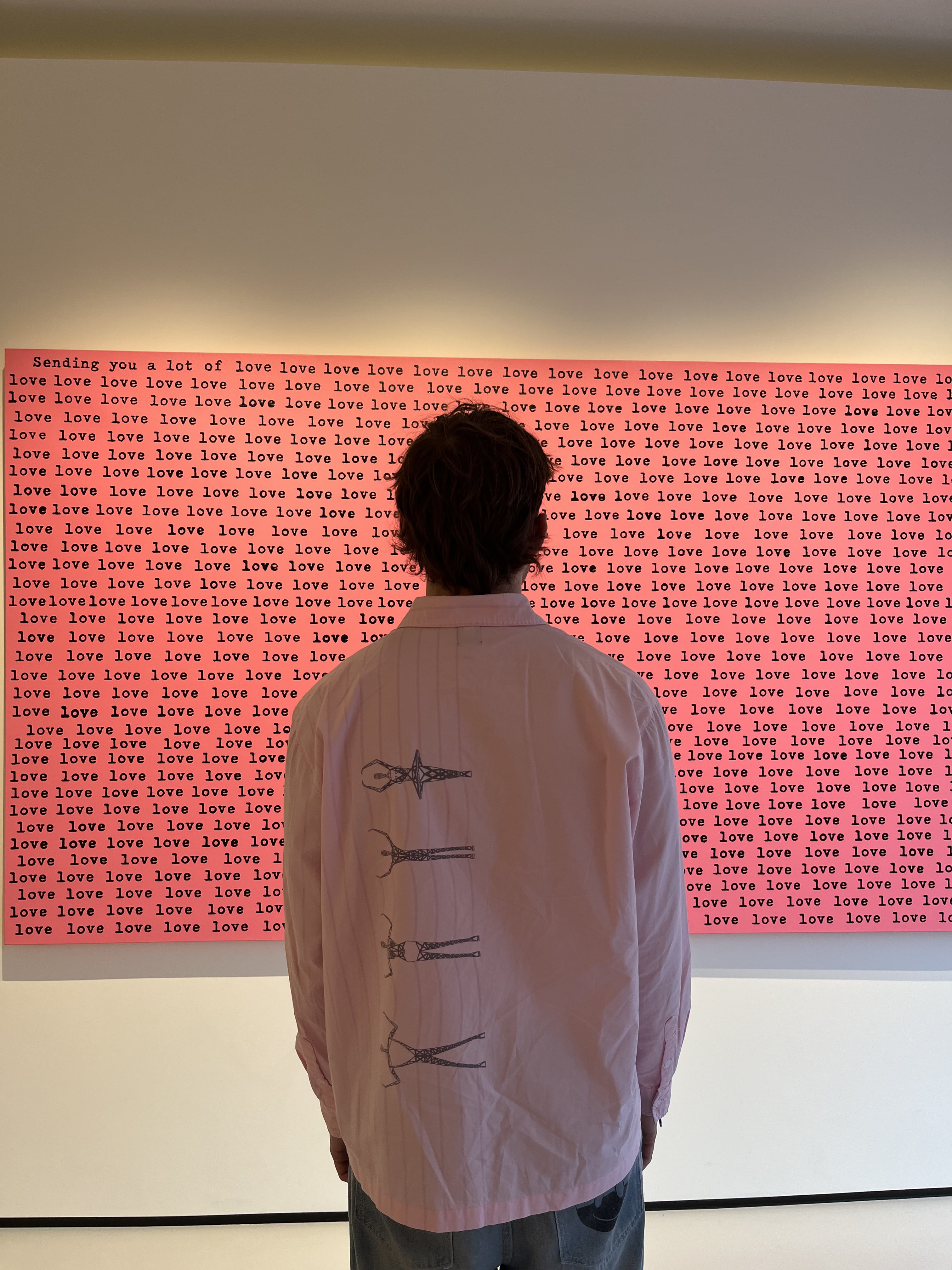 Pylon Shirt – Half-Stripe Pink Oversized Shirt – City Unlocked