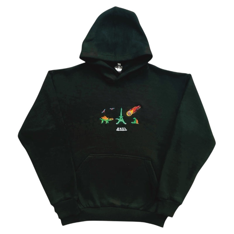 Dinosaur Hoodie – 380gsm Embroidered Hoodie – City Unlocked
