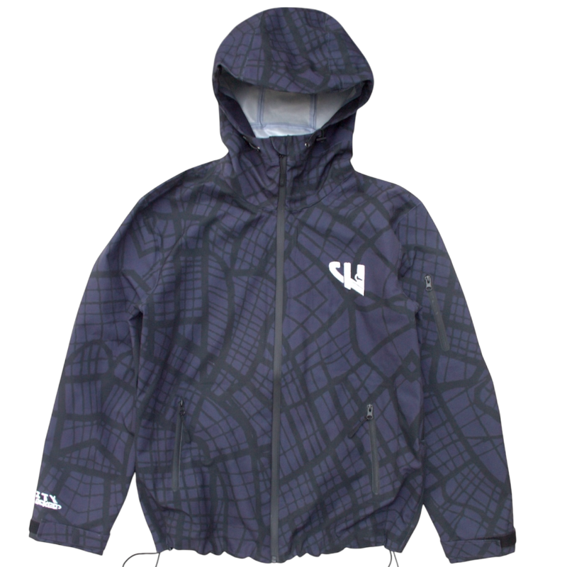 Map Shell Jacket – 12k Waterproof Embroidered Shell Jacket – City Unlocked